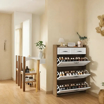 Elegant, space-saving shoe rack for the entrance!✨👞