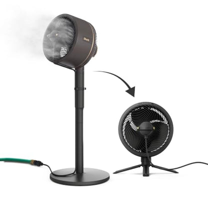 Shark FlexBreeze Pro Mist 2-in-1 Fan with Integrated Mist, Charcoal, FA302 | Corded/Cordless, Pedestal to Tabletop, up to 24-Hr Battery, up to 70 Ft of Power, 5 Speeds, with Integrated Misting Tank - Grey (FlexBreeze w/ Misting Tool)
